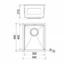 Ver imagem 2 de Cuba Docol Bistrô 30x40 90021122016 Inox Escovado Inox Escovado 90021122016