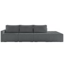 Ver imagem 3 de Sofá Ilha Modular para Sala 342cm com Puff Dublin K01 Bouclê Cinza - Lyam Decor