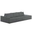 Ver imagem 1 de Sofá Ilha Modular para Sala 342cm com Puff Dublin K01 Bouclê Cinza - Lyam Decor