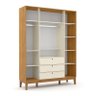 Guarda Roupa Infantil 4 Portas e 3 Gavetas Unique Freijó/Off White/Eco Wood - Matic Móveis - 2