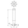 Fresa Angular - Med. 20,0mm X 70° - Corte Somente Lateral, Dentes Retos, Din 1833 Bh - Aço Hss (m2 - 5