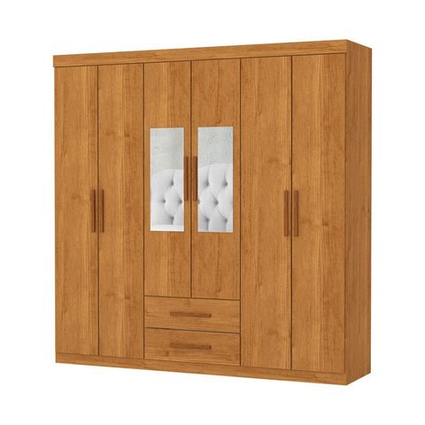 Guarda Roupa com 2 Espelhos e 6 Portas Platinum -grand Line