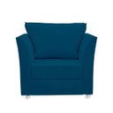 Ver imagem 1 de Poltrona Cadeira Decorativa para Sala e Quarto Lisboa Suede Azul Marinho