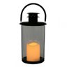 Lanterna de Metal e Vidro com Vela de Led - 1