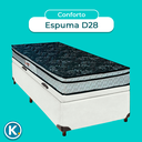 Ver imagem 4 de Conjunto Cama Box Bau Blindado Solteiro + Colchão D28 Conforto Paropas