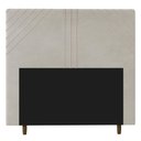 Ver imagem 1 de Cabeceira Box Casal Queen Size Lisboa 160cm Veludo Bege