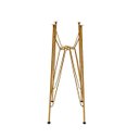 Ver imagem 1 de Base de Mesa Eames Bistrô Alta Ferro Eiffel Cor Dourado Fosco para Tampo de Vidro Poltronas do Sul e
