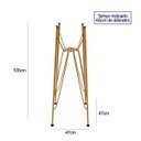 Ver imagem 3 de Base de Mesa Eames Bistrô Alta Ferro Eiffel Cor Dourado Fosco para Tampo de Vidro Poltronas do Sul e