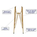 Ver imagem 2 de Base de Mesa Eames Bistrô Alta Ferro Eiffel Cor Dourado Fosco para Tampo de Vidro Poltronas do Sul e