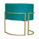 Ver imagem 5 de Kit 02 Poltronas Luana Para Sala Suede Cores - DS Estofados - Azul Turquesa