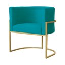 Ver imagem 4 de Kit 02 Poltronas Luana Para Sala Suede Cores - DS Estofados - Azul Turquesa