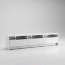 Ver imagem 2 de Rack Domo de Luxo para Sala TV Ate 70 Polegadas Moderna Compacta 3 Gavetas 3 Nichos - Branco