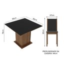 Ver imagem 4 de Conjunto Sala de Jantar Madesa Moscou Plus Mesa Tampo de Vidro 4 Cadeiras - Rustic/preto/sintpreto