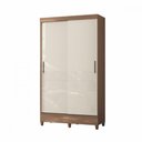 Ver imagem 1 de Guarda Roupa Solteiro 2 Portas de Correr Jequitiba Off White Jequitiba / Off White