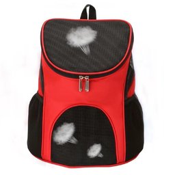 Mochila Pet Transporte com Ventilação Cachorro Gato Vermelha - 5