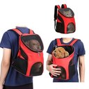Ver imagem 2 de Mochila Pet Transporte com Ventilação Cachorro Gato Vermelha