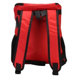 Mochila Pet Transporte com Ventilação Cachorro Gato Vermelha - 7