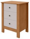 Ver imagem 1 de Mesa de Cabeceira 3 Gavetas Maggiore New - Lp - Rei de Casa Amendoa Clean/off White
