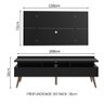 Rack Madesa Londres e Painel para TV até 55 Polegadas Preto Cor:Preto - 3