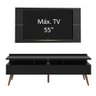 Rack Madesa Londres e Painel para TV até 55 Polegadas Preto Cor:Preto - 4