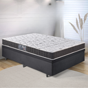 Ver imagem 7 de Base Box Baú Casal Suede Preto 138x188x34cm com Colchão de Espuma Thierry Anjos