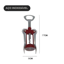 Saca Rolhas Abridor de Garrafas em Aço Inox Cores Sortidas - 3