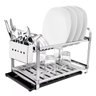 Escorredor Louças 16 Pratos Porta Talher Inox e Bandeja - 1