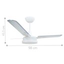 Ver imagem 2 de Ventilador Luz LED Vinius Branco 220V 3 Pás Transparentes e Controle
