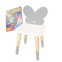 Ver imagem 5 de Mesa e Cadeira Infantil Borboletinha Kit Livro Educativo em Madeira - Cinza