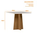 Ver imagem 2 de Mesa de Jantar Ambiente Anitta 90x90 Cm com Vidro Ype Off White e 4 Cadeiras Mariana Ype Veludo Nude