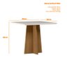 Mesa de Jantar Ambiente Anitta 90x90 Cm com Vidro Ype Off White e 4 Cadeiras Mariana Ype Veludo Nude - 2