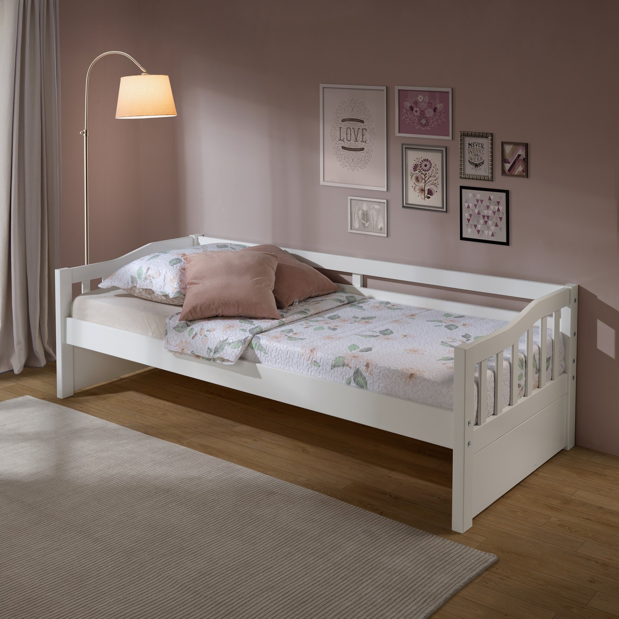 Sofá Cama Plus em Madeira Maciça Mv Outlet Branco