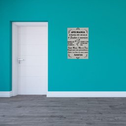 Oração Ave Maria Gravada Laser Tamanho A4 Mdf 3mm Branco - 3