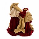 Ver imagem 4 de Decoracao Sagrada Familia em Veludo Juta Resina Natal Vermelho Tuut 26cm
