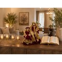 Ver imagem 6 de Decoracao Sagrada Familia em Veludo Juta Resina Natal Vermelho Tuut 26cm
