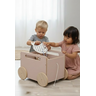 Baú Infantil Montessori Organizador de Brinquedos com Rodinhas - Midi Rosa - 1