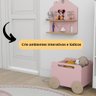 Baú Infantil Organizador de Brinquedos com Rodinhas - Midi Rosa - 4