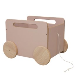 Baú Infantil Organizador de Brinquedos com Rodinhas - Midi Rosa - 1