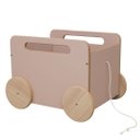Ver imagem 1 de Baú Infantil Montessori Organizador de Brinquedos com Rodinhas - Midi Rosa