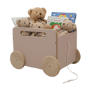 Ver imagem 2 de Baú Infantil Montessori Organizador de Brinquedos com Rodinhas - Midi Rosa