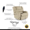 Ver imagem 4 de Poltrona do Papai Sala de Cinema Reclinável Kylie Controle Power Elétrico Linho Bege G23 Gran Belo K