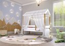 Ver imagem 4 de Cama Montessori com Cordão LED Colchão e Dossel Branco