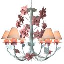 Ver imagem 1 de Luminária com cúpulas Infantil Grande Decorativo para Quarto Rosas Bebê Libertas Rosas Artesanato Ro