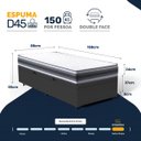 Ver imagem 5 de Cama Box Baú com Colchão de Espuma D45 Double Face Territory Hellen Solteiro 88cm