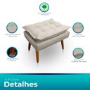 Ver imagem 7 de Kit 2 Puff Decorativo Opalla Retangular Bege Jylcrom