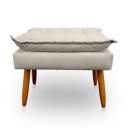 Ver imagem 4 de Kit 2 Puff Decorativo Opalla Retangular Bege Jylcrom