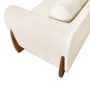 Ver imagem 6 de Poltrona Para Sala de Estar Lottus Linho Natural Pés Castanho - Pallazio