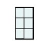 Porta Balcão 2 Folhas Vidro 210x120 Preto Linha 22 - 1