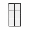 Ver imagem 1 de Porta Balcão 2 Folhas Vidro 210x120 Preto Linha 22