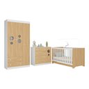 Ver imagem 2 de Quarto de Bebê Completo com Berço Americano 3 em 1 Pirulito Multimóveis Mp4621 Branco/madeirado